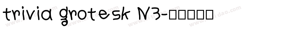 trivia grotesk N3字体转换